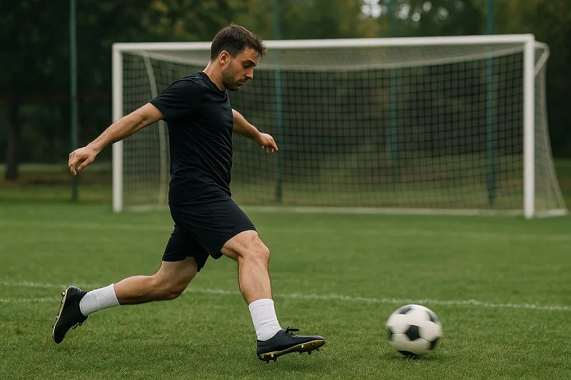 disparo arco fútbol